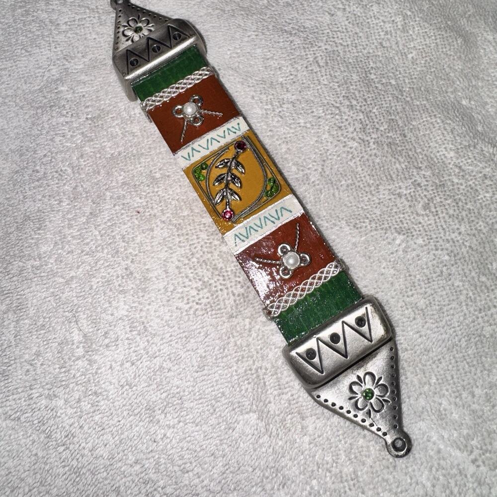 Ester Ety Shahaf Pewter Mezuzah Case 7.5 Inch Artist Signed
